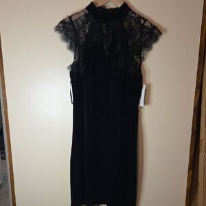 New Elegant Black Lace Dress